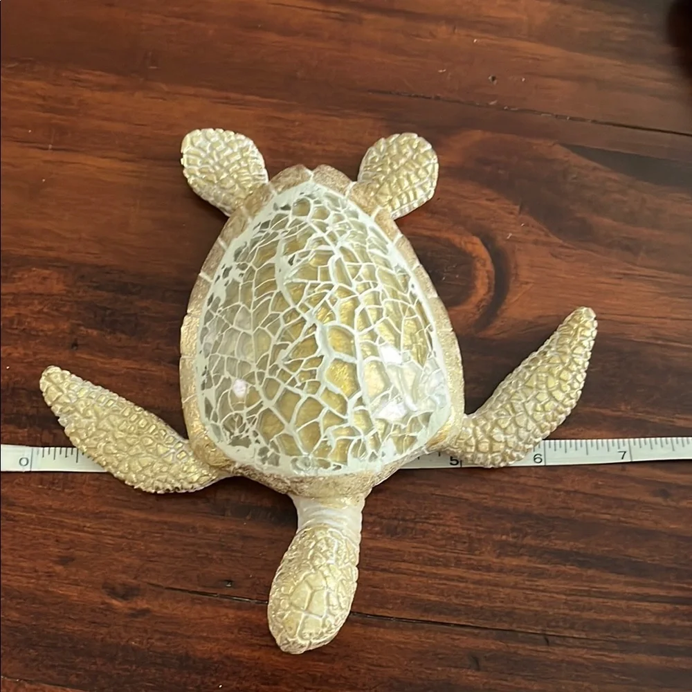 NWT Elegant Gold and Cream Sea Turtle Figurine - Picture 7 of 10
